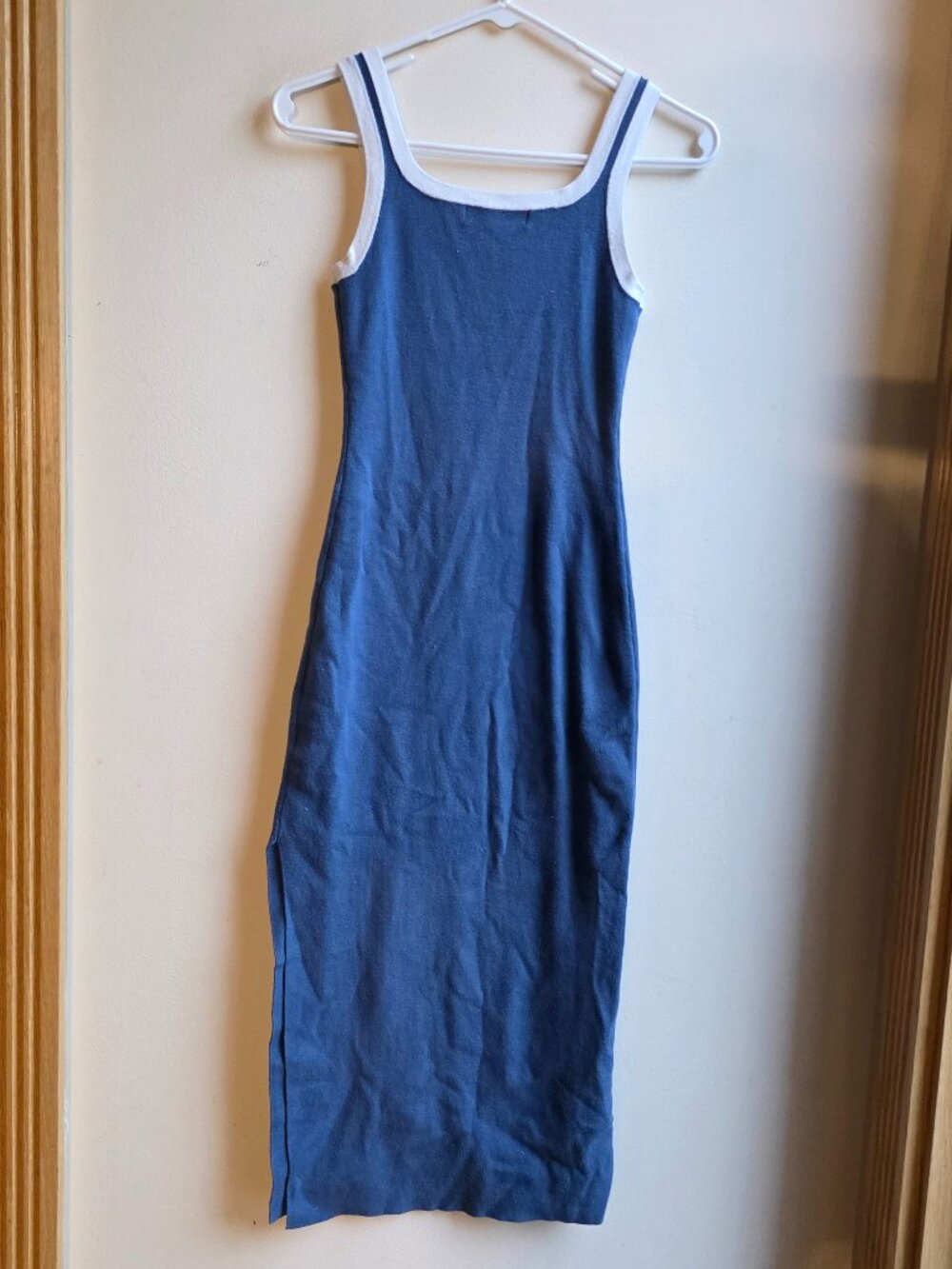 Zesica Blue Bodycon Maxi Knit Dress Size Small - Picture 9 of 10